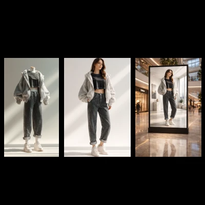 ComfyUI workflow template: Fashion Billboard Generator